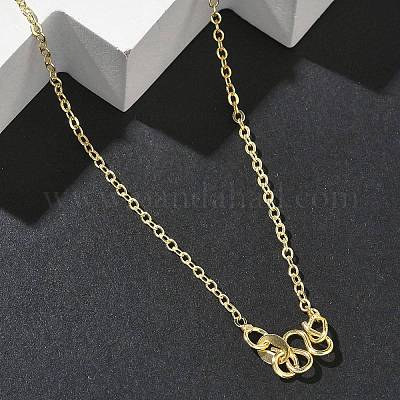 Ожерелья из латунных цепочек толщиной 2 мм NJEW-G183-03G-02-1