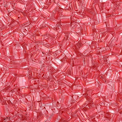 Прозрачные внутри цветные стеклянные бусины SEED-T007-13E-1