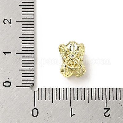 Латунные микропаве прозрачные кубики из циркония KK-K371-23G-1