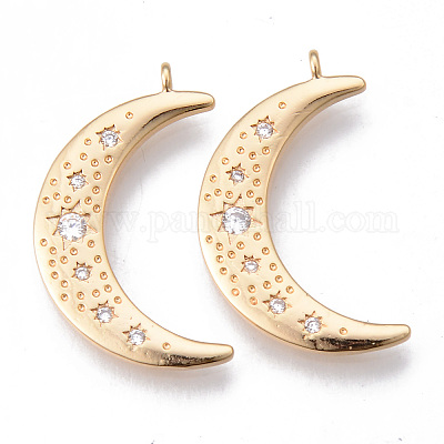 Латунные микропаве прозрачные подвески с фианитом KK-N232-150-NF-1