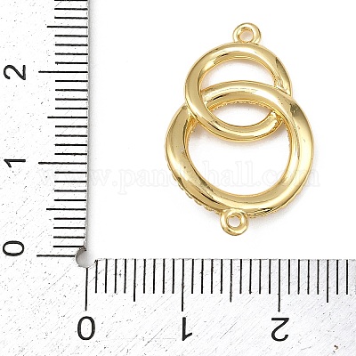 Подвески-соединители из латуни с микро-паве и прозрачными фианитами KK-K413-05G-1