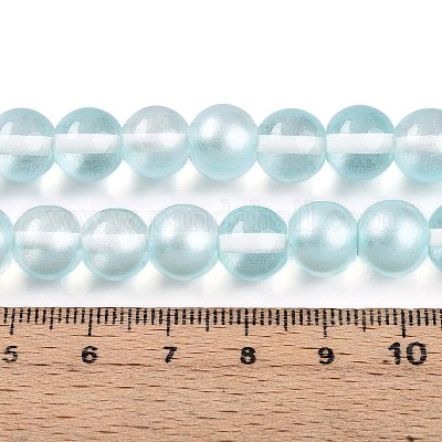 Запекание окрашенные прозрачные стеклянные бусины нити DGLA-N011-10mm-05-1