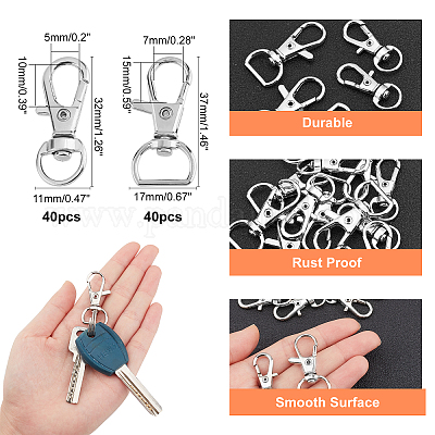 80 шт. 2-х видов поворотных карабинов из сплава и железа FIND-FH0001-26-1