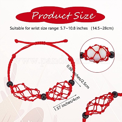 Регулируемый плетеный нейлоновый шнур макраме мешочек изготовление браслета AJEW-SW00013-07-1