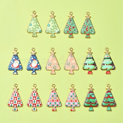 16 шт. 8 цвета подвески из сплава с рождественской тематикой FIND-FS0002-98-1