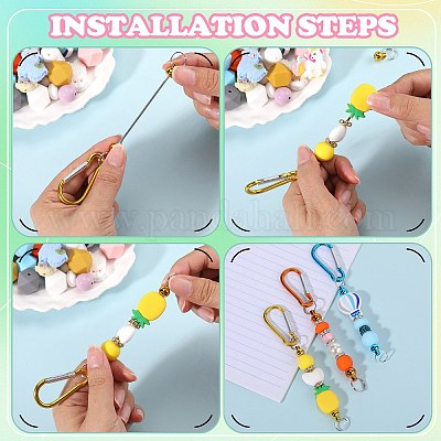 10шт алюминий с карабинами для скалолазания AJEW-SZ0002-58A-1