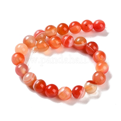 Натуральные полосатые агатовые / полосатые агатовые бусинки G-Z060-A01-B19-1