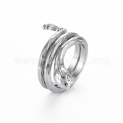 Кольца манжеты из сплава с покрытием в форме змеи RJEW-Q163-026B-RS-1