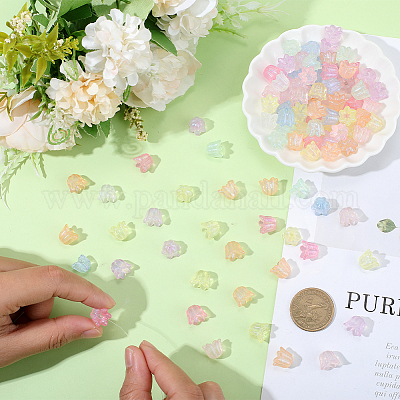 200 шт. Светящиеся акриловые бусины OACR-PA0001-17-1