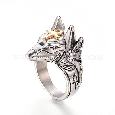 Кольца из нержавеющей стали 304 с широкими полосами RJEW-D073-21-ASG-1