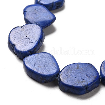 Нити из синтетических бирюзовых бусин G-E594-25H-1