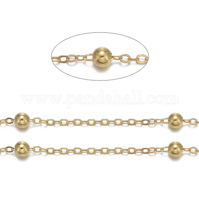 Латунные плоские овальные кабельные цепи CHC018Y-G-1