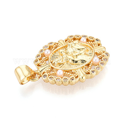 Латунные микро проложить кубического циркония подвески KK-T071-90G-1