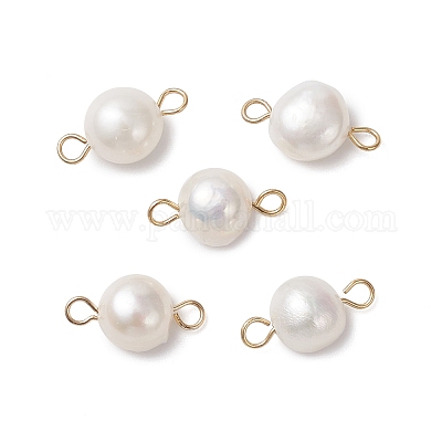 Подвески-соединители с натуральным жемчугом PALLOY-JF04637-1