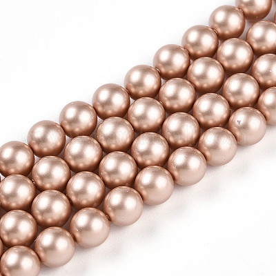 Выпечка из окрашенного перламутрового стекла жемчужные бусинки HY-N002-6mm-C02-1