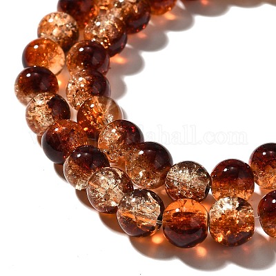 Стеклянные бусины кракле CCG-C002-8mm-01-1