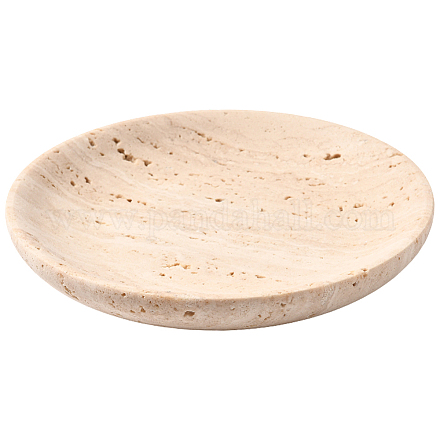 1 шт. плоский круглый мраморный настольный лоток для хранения&nbsp;AJEW-BBC0002-56-1