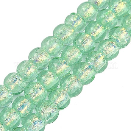 Нити из фольгированных бусин лэмпворк ручной работы FOIL-K003-04D-1