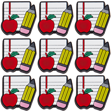 12 шт. Фокусные бусины из пищевого силикона ко Дню учителя SIL-SC0001-82-1