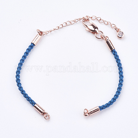 Braided Cotton Cord Bracelet Making MAK-I006-25RG-1