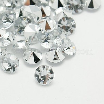 Imitación Taiwan acrílico Diamante de imitación señaló espalda cabochons GACR-A003-4mm-01-1