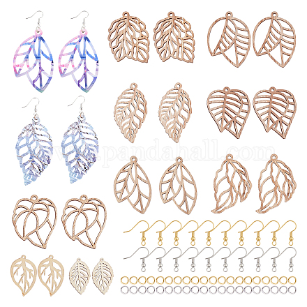 SUNNYCLUE DIY 10Pairs Leaf Themed Earring Making Kits DIY-SC0014-82-1
