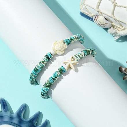 2шт. синтетические бирюзовые бусины BJEW-JB11407-1