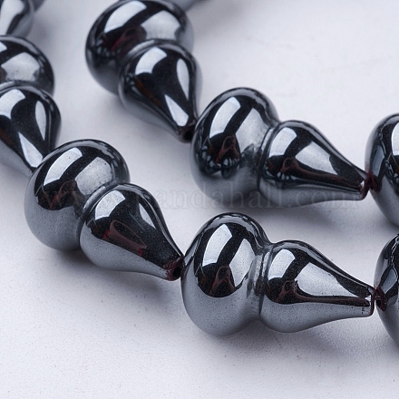 Non-magnetic Synthetic Hematite Beads Strands G-P341-37-11x17mm-1