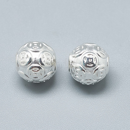 999 Fine Silver Coin Beads STER-T002-125S-1