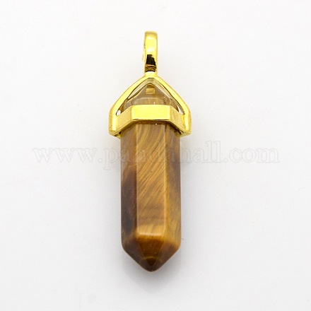 Natural Bullet Gemstone Double Terminated Pointed Pendants G-N0121-08-1