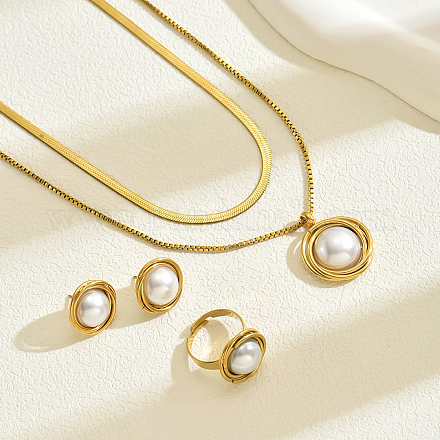 Винтажные круглые двойные ожерелья OM5590-1