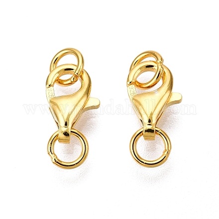 925 стерлингового серебра застежкой омар коготь STER-N016-38G-1