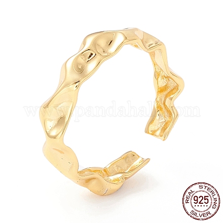 925 чеканное кольцо-манжета из стерлингового серебра RJEW-Z011-02G-1