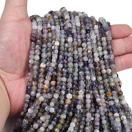 Природного флюорита бисер нитей&nbsp;LS-G-L628-D06-01-1