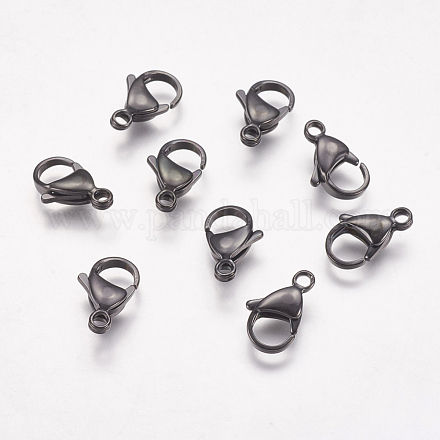 304 Stainless Steel Lobster Claw Clasps STAS-P185-15-B-1