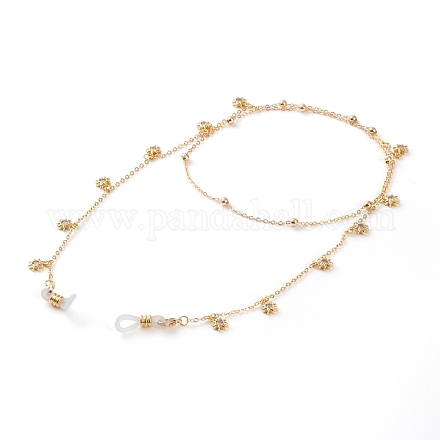Brass Micro Pave Clear Cubic Zirconia Eyeglasses Chains AJEW-EH00309-1