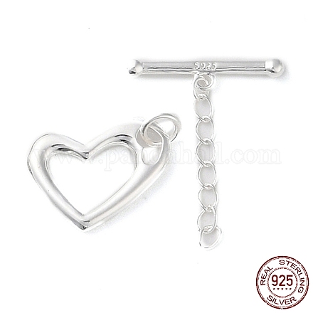 925 Sterling Silver Toggle Clasps with Chain STER-D005-05S-1