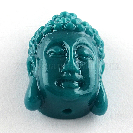 Dyed Buddha Head Synthetical Coral Beads CORA-R011-15C-1