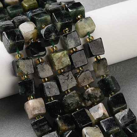 Натуральные изумрудные бисерные пряди G-G053-B22-03-1