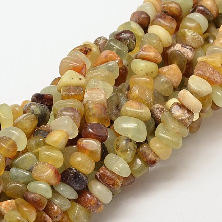 Pépites naturels de jade de Xiuyu brins de perles G-P091-29-1