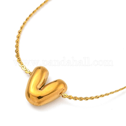 Ожерелья с подвесками из нержавеющей стали 304 с микропаве из кубического циркония NJEW-H017-01G-V-1