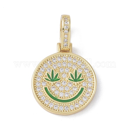 Латунные микро проложить кубического циркония подвески ZIRC-NH0001-01G-03-1