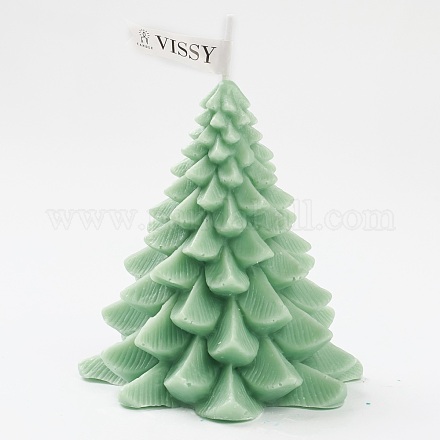 Velas sin humo de aromaterapia en forma de árbol de navidad DIY-C001-07E-1