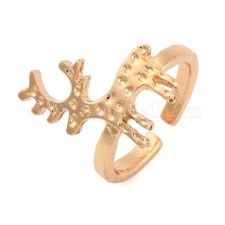 Рождественские открытые манжеты из сплава оленя для женщин RJEW-C106-01A-KCG-1