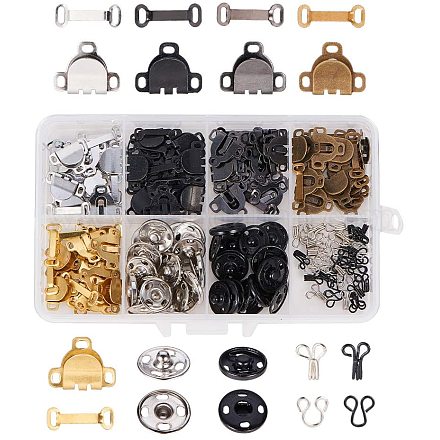 NBEADS 90 Pairs 3 Styles Skirt Hooks and Eyes Sewing Hooks FIND-NB0001-13-1