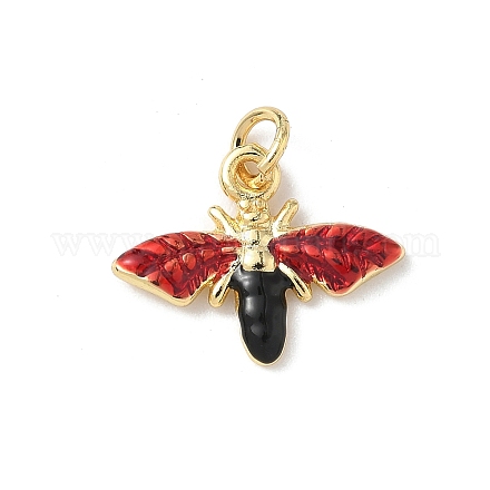Подвески из латуни с эмалью в виде насекомых KK-B155-01A-01G-1