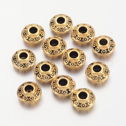 Tibetan Style Alloy Spacer Beads X-GLF0725Y-NF-1