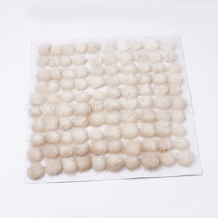 Decorazione palla di pelliccia di visone sintetico X-FIND-S267-3cm-14-1