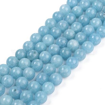 Chapelets de perles de jade blanche naturelle G-B007-C03-1