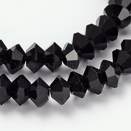 Faceted Bicone Glass Bead Strands GLAA-J083-A06-1